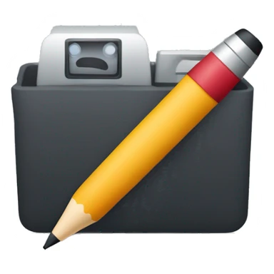 A simple favicon design with a video camera icon on the left and a writing pen on the right, combining the concepts of video and writing. Minimalist, with a clean and modern look. sticker