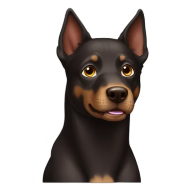 dark brown show Kelpie dog sticker