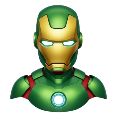 an green Ironman sticker