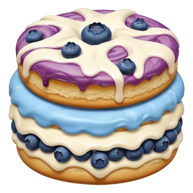 blueberry biscuit with no filling and icing swirl on top sticker