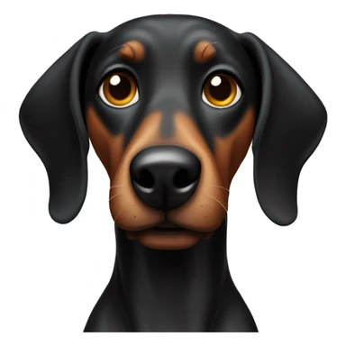 Black weener dog  sticker