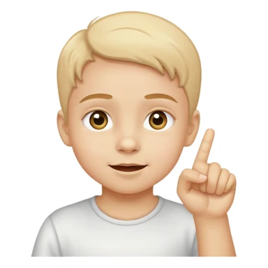 a child pointing to their eyes, cheerful and clear sticker