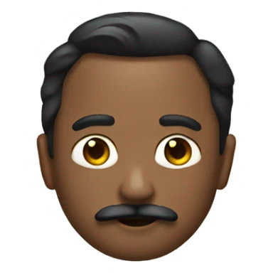 Black elon musk mustache sticker