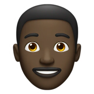 A black man with a big nose and semiafro sticker