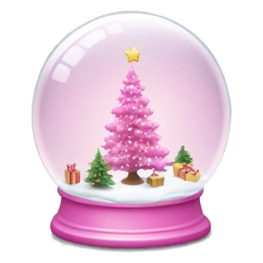 Snowglobe pink Christmas  sticker