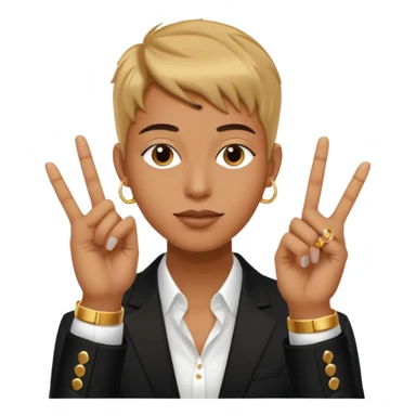 3 finger ysl hand sign sticker