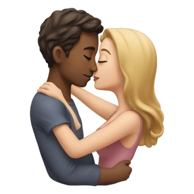 Couple kiss sticker