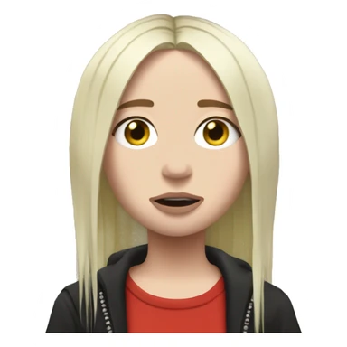 Billie Eilish whit red roost sticker