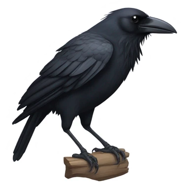 mullet hairdo on a crow sticker