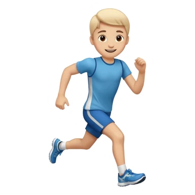 High resolution of ful body kid running  sticker