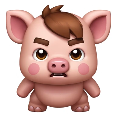 angry Minecraft baby Piglin sticker