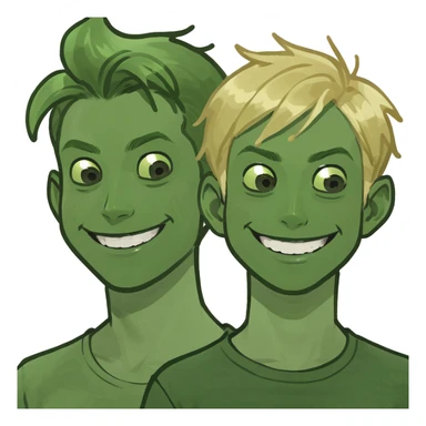 blonde boys in outdoor smiles sticker