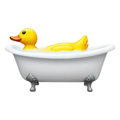 Bathtub with rubber duck sticker