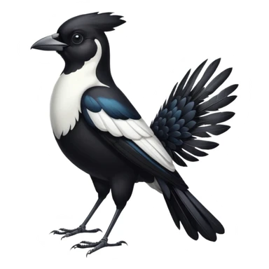 I want a magpie emoji standing sticker