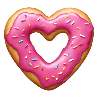 heart shaped donut sticker
