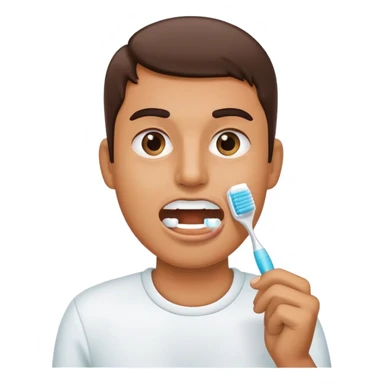 Tooth holding toothbrush  sticker