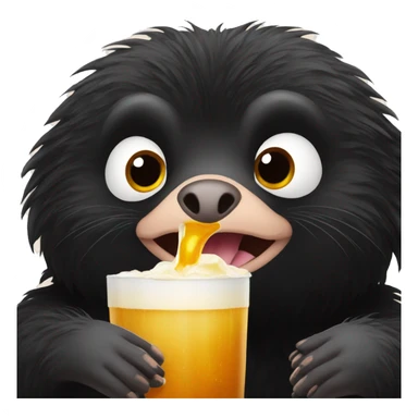 Niffler drinking butterbeer   sticker
