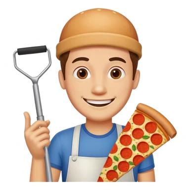 Pizza roller as a guy sticker