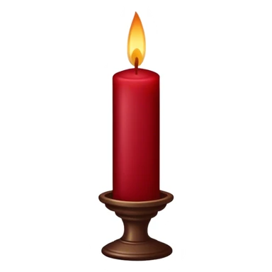 Dark red velvet candle sticker