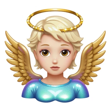 glitter fallen angel sticker