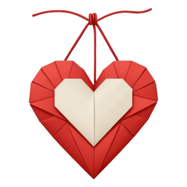  string paper heart  sticker