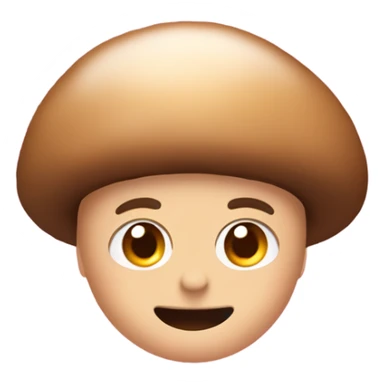 Brat with little hairs all over and a mushroom cap  sticker