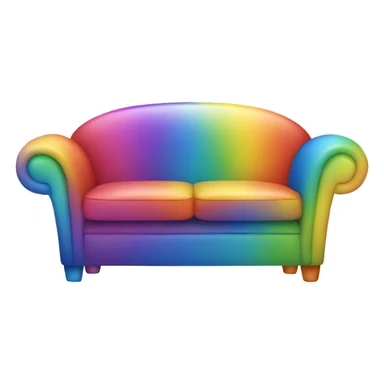 rainbow couch chair  sticker