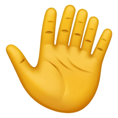 mano plana vista de lado apuntando 45 grados hacia arriba sticker