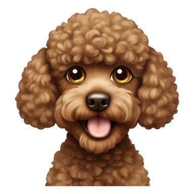 Brown toypoodle sticker