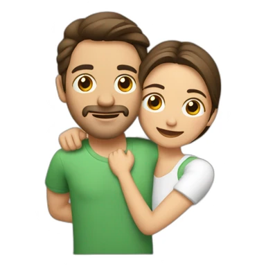 Pareja haciendo masaje sticker