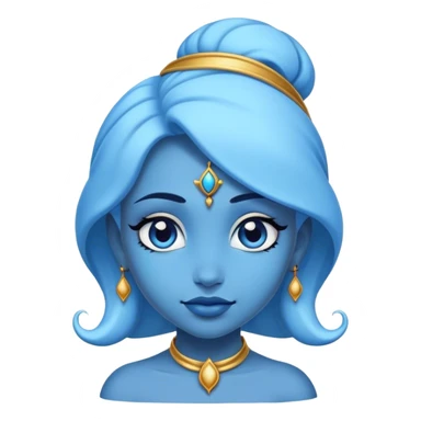 blue girl genie sticker