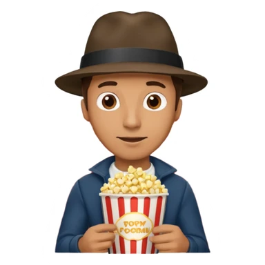 man movie theater sticker