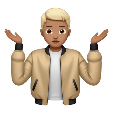 cool person shrug pose sticker