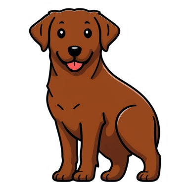 Dog cholate lab happy sticker