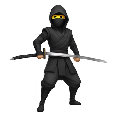 ninja with long sword sticker