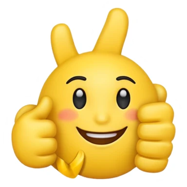 thumbs up emoji, positive and bold sticker