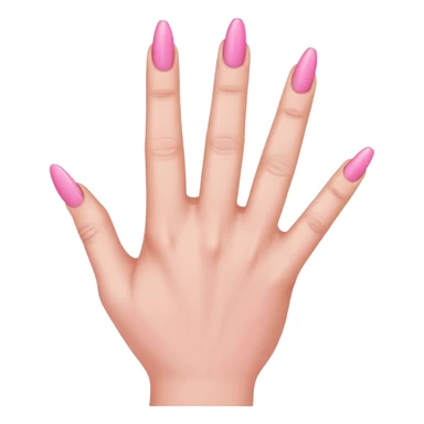 Pink middle finger with long nails sticker