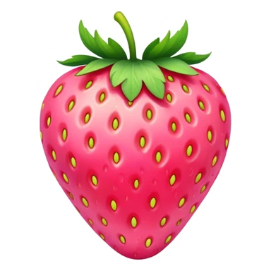 light pastel pink colored realistic strawberry sticker