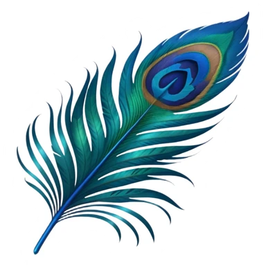 Peacock feather sticker