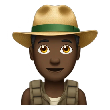 ghanaian man with hat sticker