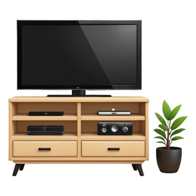 modern tv on a cupboard sticker