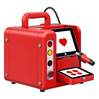 a red portable dot peen marking machine sticker