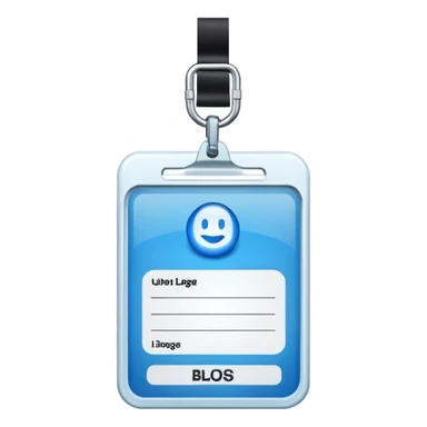 ID badge blue sticker