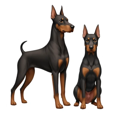 Dobermann european uncropped sticker