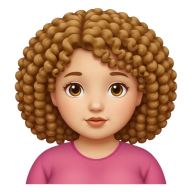Fat curly head girl sticker
