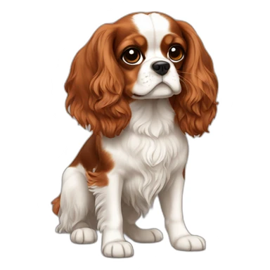 cavalier king Charles spaniel completely brown sticker