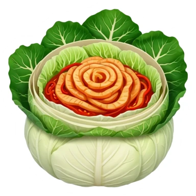 Korean kimchi sliced cabbage sticker