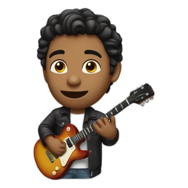 johnny haliday+guitare sticker