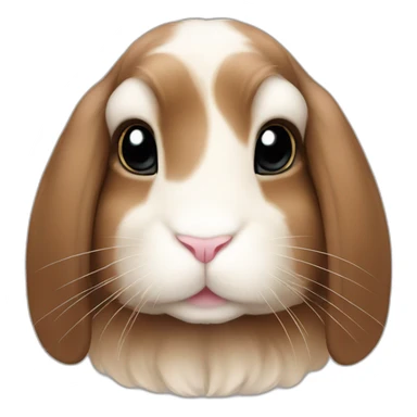 pure brown holland lop bunny sticker