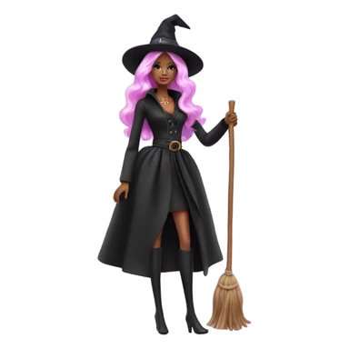 Barbie witch full body sticker